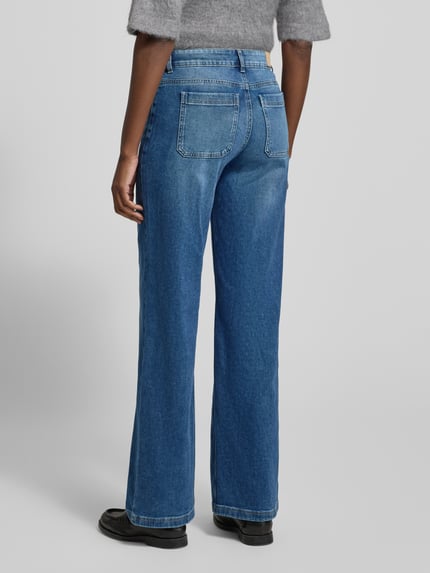 zero Jeansy o kroju wide fit z kieszeniami z patką Jeansowy niebieski 5