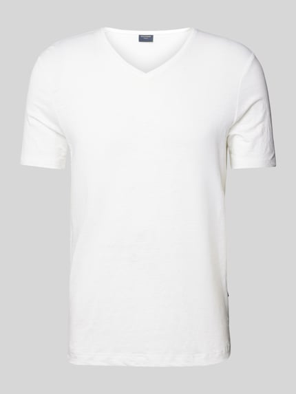 OLYMP Level 5 Regular Fit T-Shirt aus reiner Baumwolle Weiss 2
