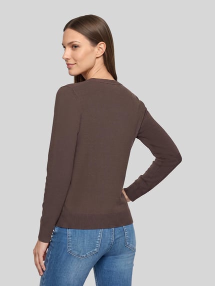 Betty Barclay Pullover mit Label-Detail Modell 'LT NOVEMBER' Dunkelbraun 5
