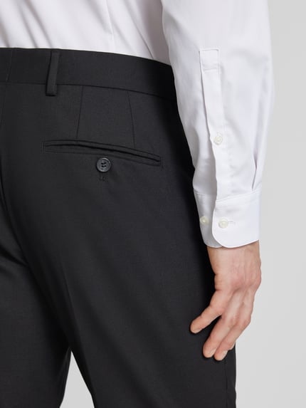 Selected Slim fit pantalon met wol model 'NEIL' Zwart - 3