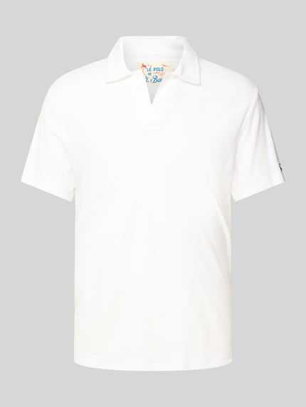 MC2 Saint Barth Slim Fit Poloshirt mit V-Ausschnitt Modell 'JEREMY - TERRY' Weiss 1