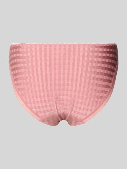 Productfoto, Slim Fit Briefs met bloemversiering model 'Avero' van Marie Jo, elastische materiaalmix met katoen, roze tinten, achteraanzicht