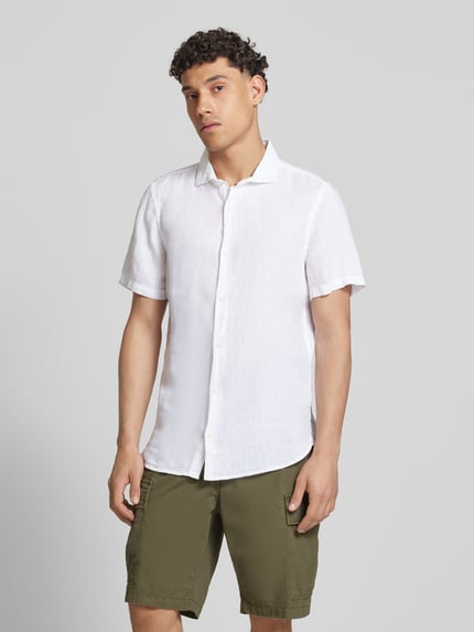 Superdry Regular Fit Freizeithemd aus reinem Leinen Weiss 4
