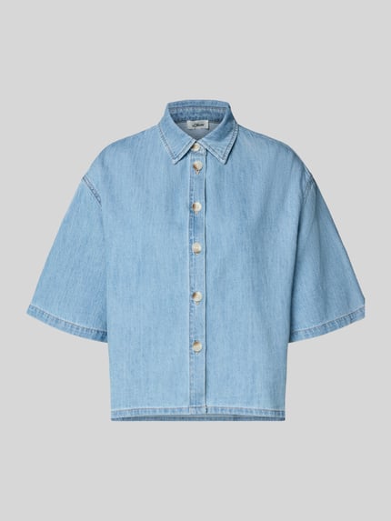 Relaxed Fit Jeansbluse aus reiner Baumwolle Shop The Look MANNEQUINE
