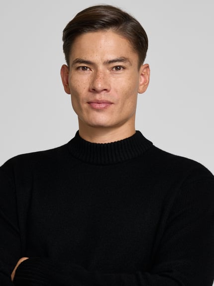 Selected Relaxed Fit Strickpullover aus Woll-Kaschmir-Mix Modell 'Calle' Black 3