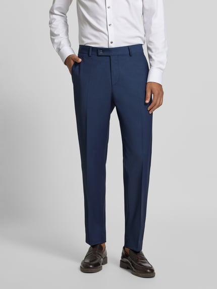 HECHTER PARIS Pantalon met vouw en steekzakken Blauw - 4