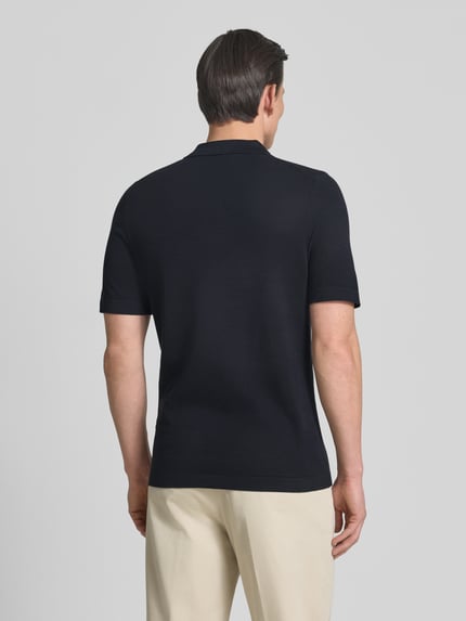 Marc O'Polo Regular Fit Poloshirt aus reiner Baumwolle - Marc O'Polo × DFB Travel Collection Dunkelblau 5