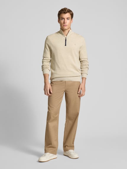 LERROS Strickpullover mit Troyer-Kragen Beige 1