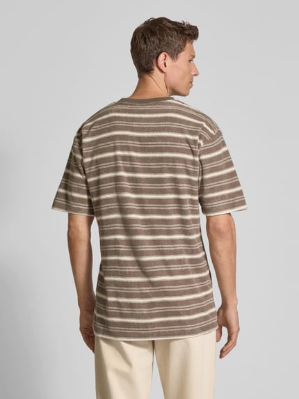 Lindbergh Oversized T-Shirt mit Rundhalsausschnitt Hellbraun 5