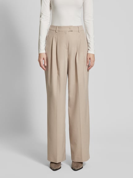 SEDUCTIVE Bundfaltenhose aus Woll-Mix Modell 'CERCIA' Sand Melange 4