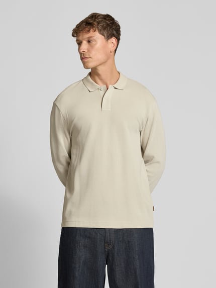 BOSS Orange Regular Fit Poloshirt aus Baumwoll-Mix Beige 4