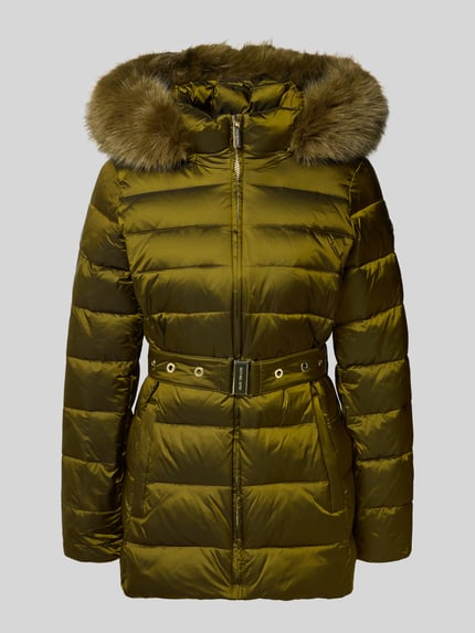 MICHAEL Michael Kors Kurtka pikowana z obszyciem ze sztucznego futra model ‘Trimmed’ Oliwkowy 2
