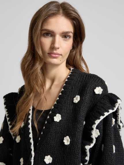 FARM RIO Strickjacke mit Knopfleiste Black 3