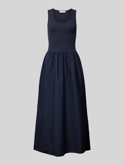 MANGO Maxikleid mit Rundhalsausschnitt Modell 'VALVI' Marine 2