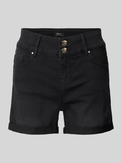 ONLY Regular Fit Jeansshorts aus Baumwoll-Mix Modell 'CARMEN' Black 2