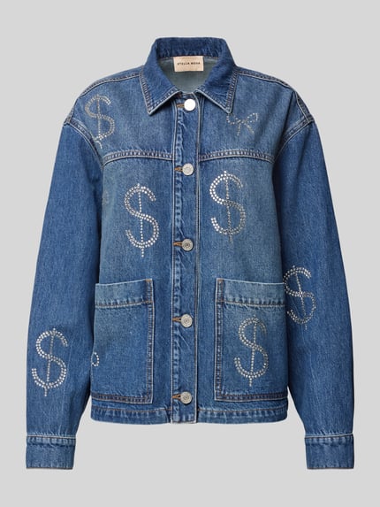 STELLA NOVA Jeansjacke mit Strasssteinbesatz Blau 2