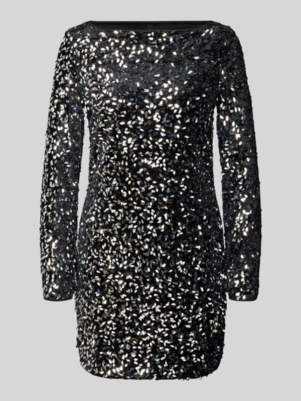 VERO MODA Paillettenkleid mit U-Boot-Ausschnitt Black 1