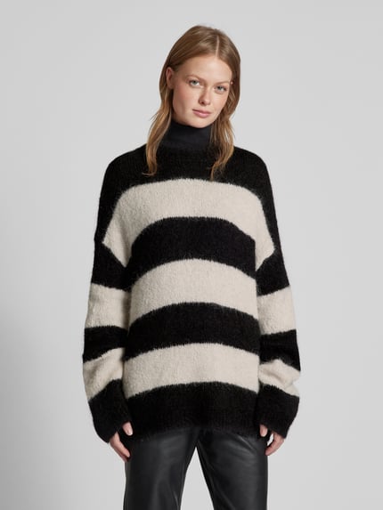 Selected Oversized gebreide pullover met ronde hals, model 'GABELLA' Offwhite - 4