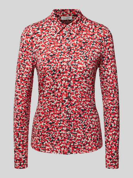 Marc O'Polo Regular Fit Langarmshirt aus Viskose-Mix Rot 2