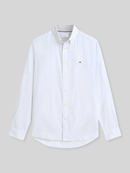 Tommy Hilfiger Regular Fit Freizeithemd aus reiner Baumwolle Weiss 2