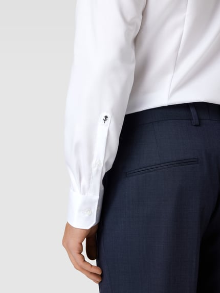 Seidensticker Slim Fit Businesshemd aus reiner Baumwolle Modell 'New Kent' Weiss 3