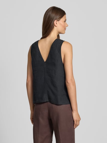 Selected Aan twee zijden draagbare regular fit blousetop, model 'FLINNA' Zwart - 5