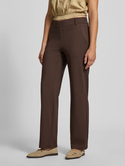 ONLY Regular Fit Weite Hose aus Viskose-Mix Modell 'POPTRASH' Schoko 4