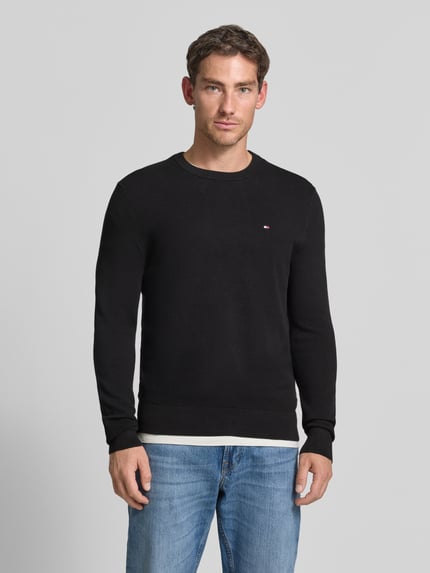 Tommy Hilfiger Regular Fit Pullover aus reiner Baumwolle Black 4