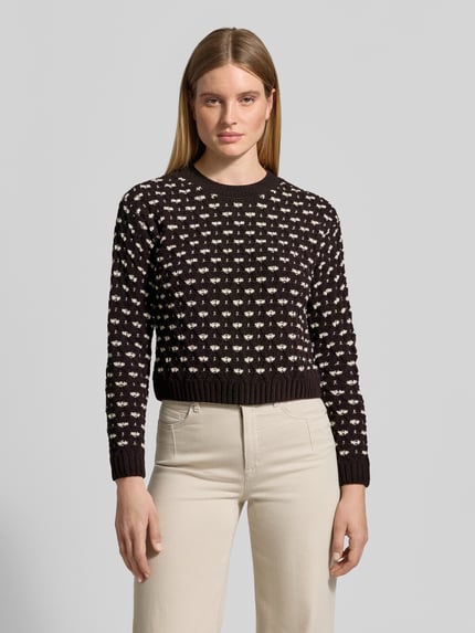 VERO MODA Pullover mit Bouclé-Struktur Schoko 4