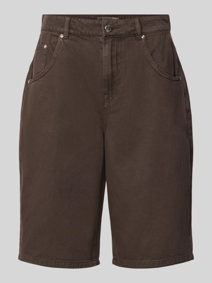 Produktfoto, dunkelbraune Regular-Fit Jeansshorts aus reiner Baumwolle Modell 'MATE-SILLA' von ONLY, Damen Jeansshorts