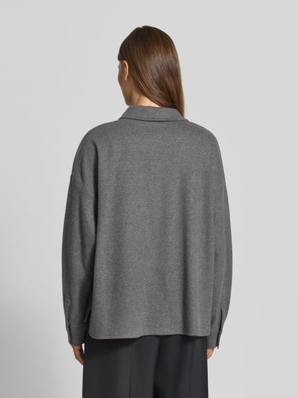 Weekend Max Mara Oversized bluzka z długim rękawem z mieszanka wiskozy i bawełny model 'AGIATE' Średnioszary 5