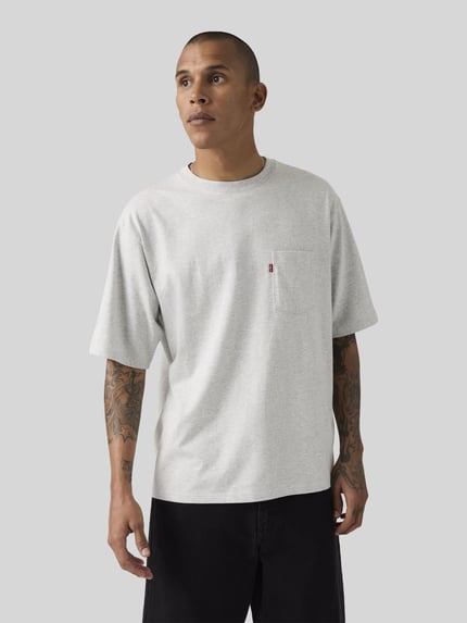 Levi's® t-shirt o kroju loose fit z czystej bawełny Jasnoszary 1