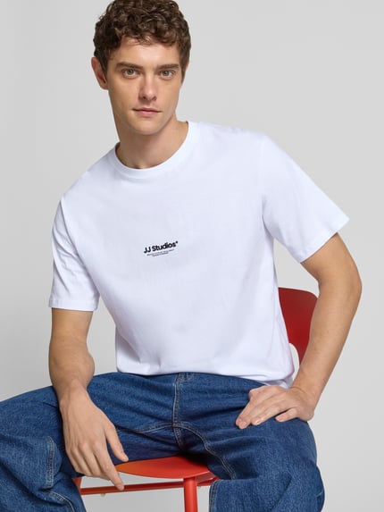 JACK & JONES T-shirt z okrągłym dekoltem model 'SOHO' Biały 3