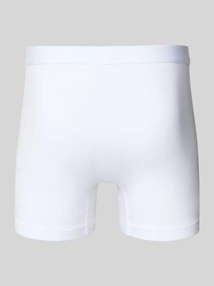 Produktfoto, Trunks mit elastischem Bund und Label-Patch von Mey in Weiß aus Modal-Mix mit Stretch-Anteil, Körpernaher-Schnitt