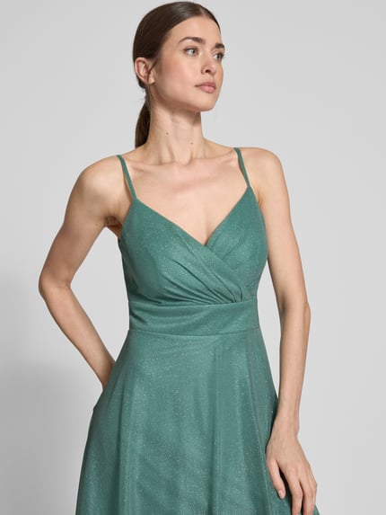 TROYDEN COLLECTION Cocktailkleid mit Taillenband Petrol 3