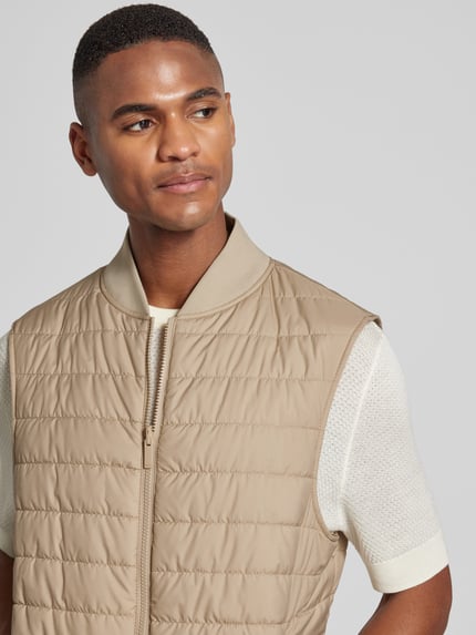 BOSS Regular fit korte jas met trensjes aan de mouwen, model 'Jared 2in1' Beige - 3