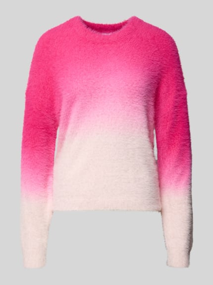 PIECES Loose Fit Strickpullover mit Farbverlauf Modell 'JALISA' Pink Melange 2