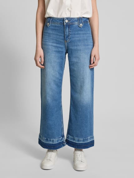 MOS MOSH Jeans met achterzakken, model 'Hermina' Blauw - 4