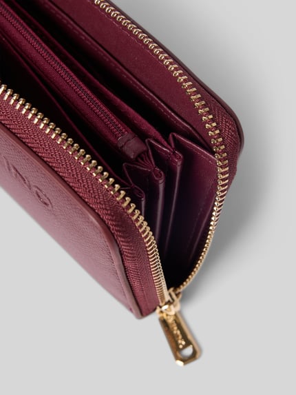 Valentino Bags Portemonnaie mit umlaufendem Reißverschluss Modell 'BIANKA RE' Bordeaux 3