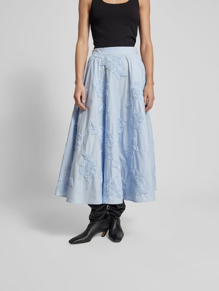 ROTATE Midirok met naadritssluiting Lichtblauw - 4