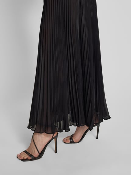 Forever New Avondjurk met plissévouwen, model 'Bethie' Zwart - 3