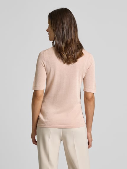 Christian Berg Woman Selection Gebreide pullover met ribboorden Oudroze - 5