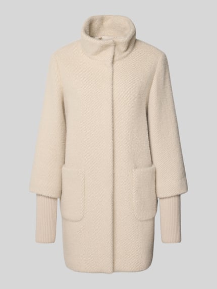 s.Oliver BLACK LABEL Regular Fit Teddy-Mantel mit Stehkragen Sand 2