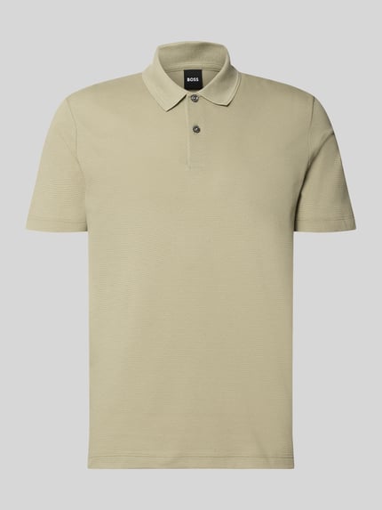 BOSS Regular Fit Poloshirt aus Baumwoll-Mix Modell 'PARLAY 240' Beige 2