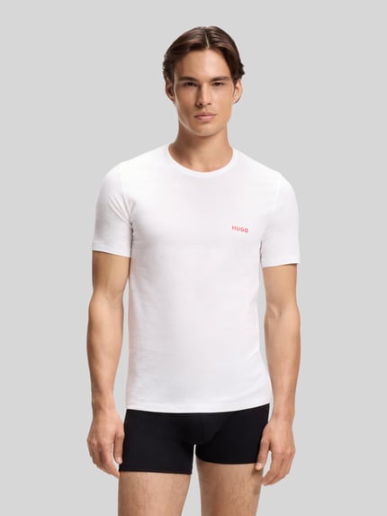 HUGO Regular Fit T-Shirts aus reiner Baumwolle im 3er-Pack Terra 2