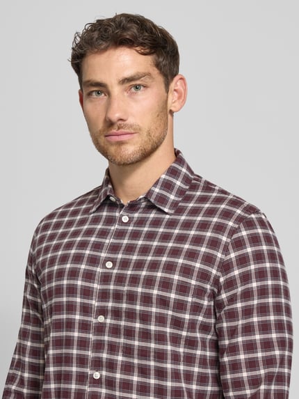 Samsøe Samsøe Regular Fit Freizeithemd mit Kentkragen Modell 'LIAM' Bordeaux 3