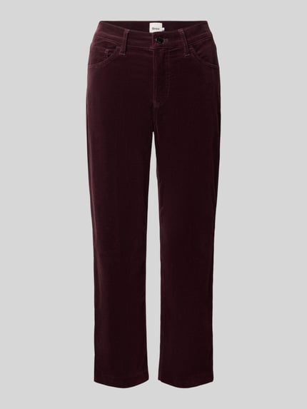 Produktfoto, Regular Fit Gerade Hose aus Baumwoll-Mix Modell 'MAY S' von BRAX, 5-Pocket-Design, Samtstruktur, unifarbene Optik