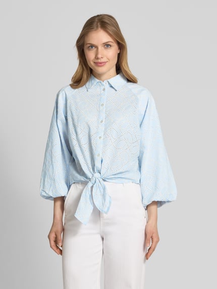 Christian Berg Woman Relaxed fit blouse met 3/4-mouwen Bleu - 4