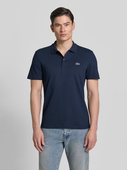Lacoste regular fit poloshirt van katoenmix Donkerblauw - 4
