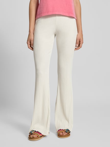 OH APRIL Flared cut broek met elastische band, model 'Lyle' Offwhite - 4